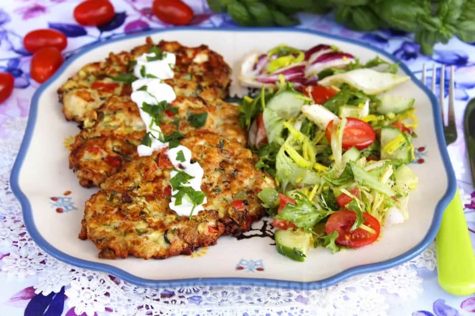 Placki z cukinii i kurczaka - kotlety inaczej - przepis