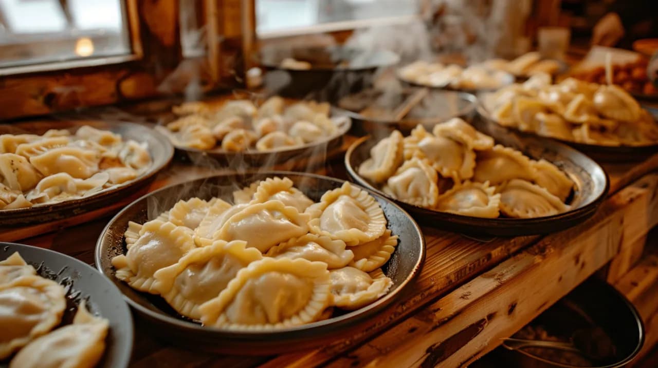 Pierogi bez lepienia: ruskie lub z mięsem i kapustą - przepis
