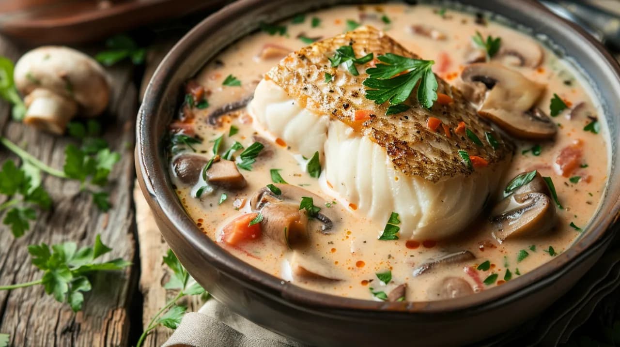 Zupa pieczarkowa z ryżem lub ryba po cygańsku z pieczarkami - przepisy